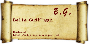 Bella Gyöngyi névjegykártya