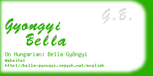 gyongyi bella business card